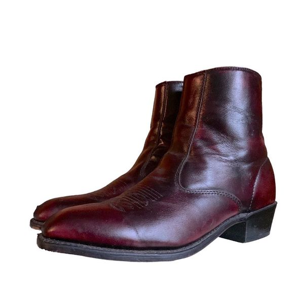 Laredo Fletcher Block Heel Cowboy Boots  Leather Men’s Size 13 SP1122 Western - Picture 8 of 16